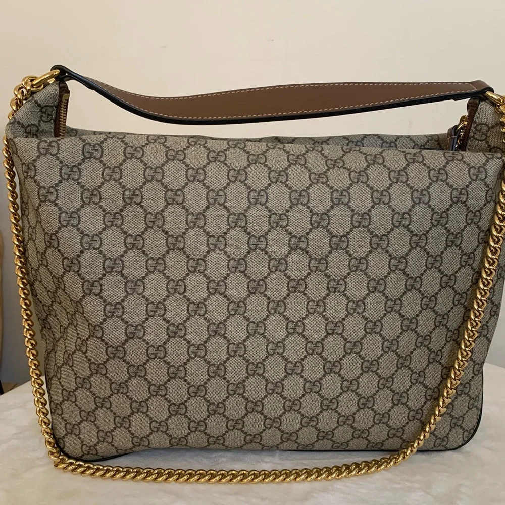 Gucci Supreme Canvas Hobo Bag Two Way Chain - Picture 2 of 16